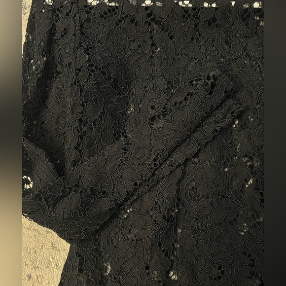 ZARA AW21 BLACK SHOULDER PAD LACE TOP 4786/313 - Picture 5 of 6
